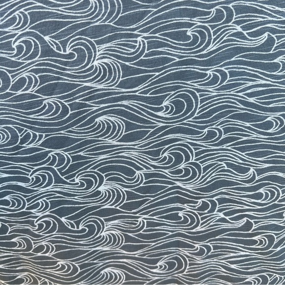 Rylee + Cru Ocean Waves T-Shirt Dress Gray White Short Sleeve Small NWT - Picture 5 of 10